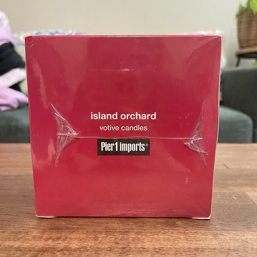 NEW ~ PIER 1 IMPORTS Island Orchard 18 Votive‎ Candles DISCONTINUED Sealed
